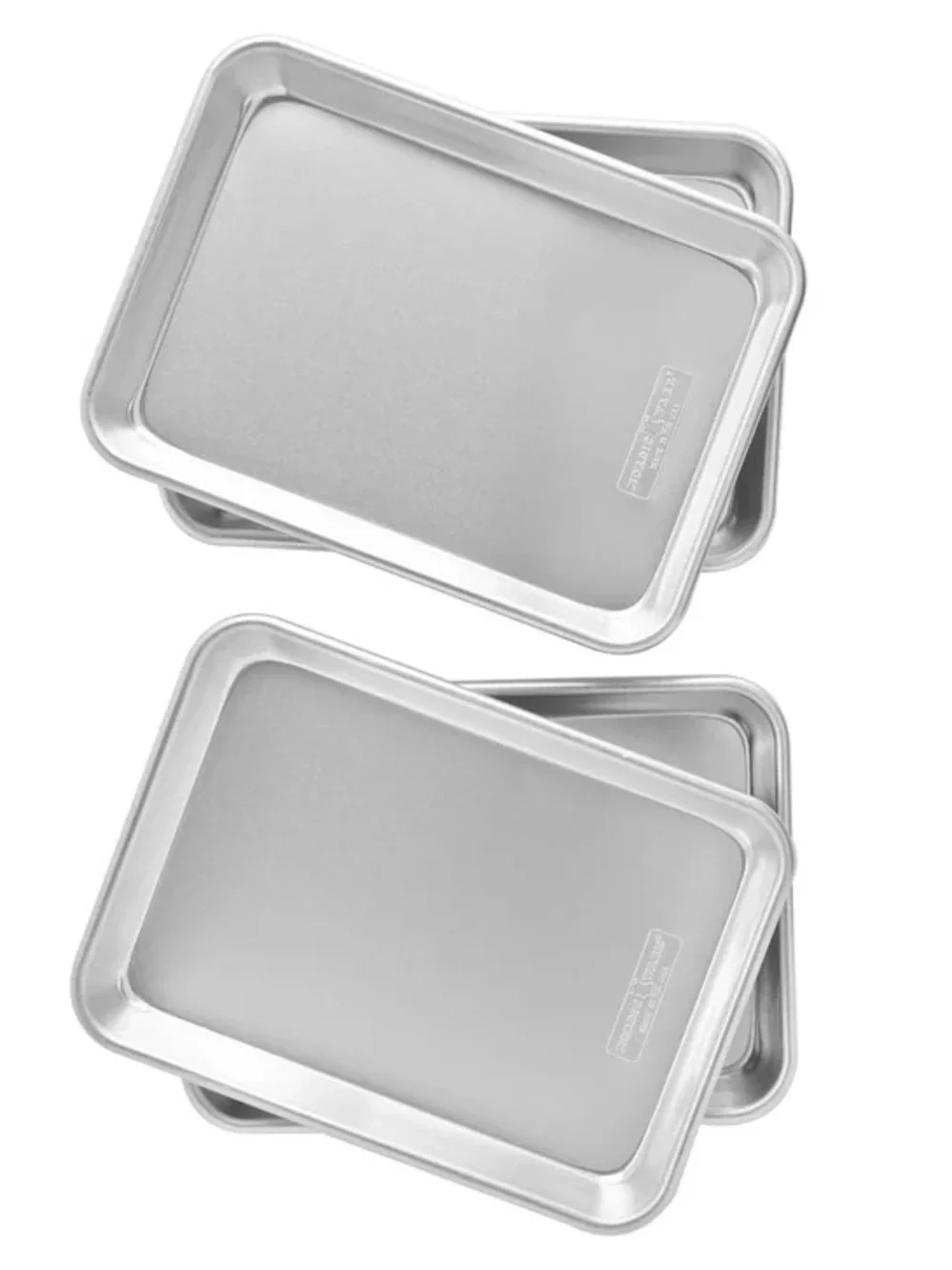 Nordic Ware Naturals Aluminum 1/6 Personal Sizes Sheet Pans, 4-Pack, PFAS-Free